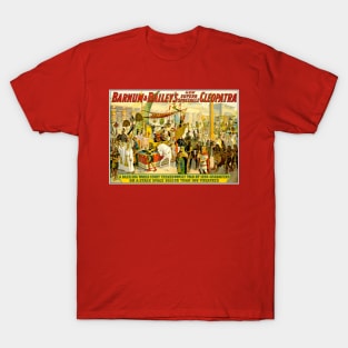 Barnum and Baily Cleopatra Circus Vintage Extravaganza Print T-Shirt